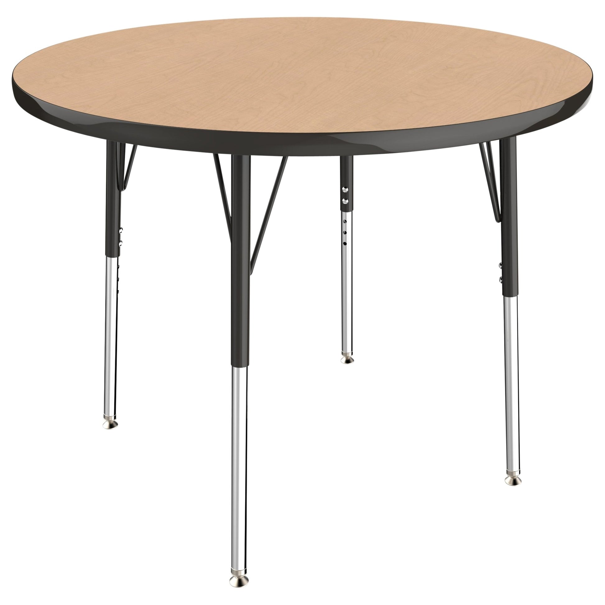 FDP 36" Round T - Molding Activity Table with Adjustable Standard Swivel Glide Legs (FDP - 10039 - XX) - SchoolOutlet
