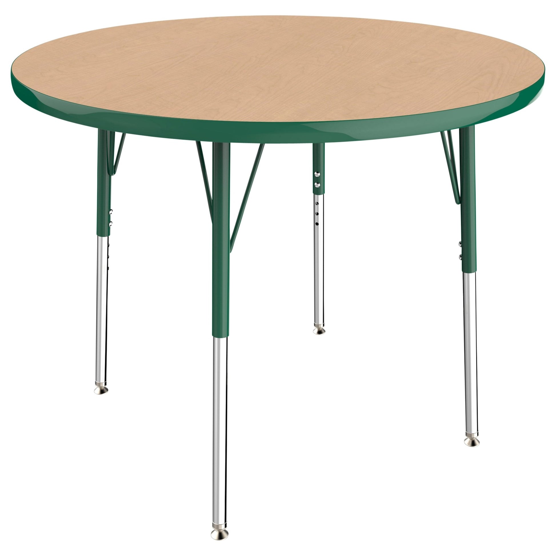 FDP 36" Round T - Molding Activity Table with Adjustable Standard Swivel Glide Legs (FDP - 10039 - XX) - SchoolOutlet