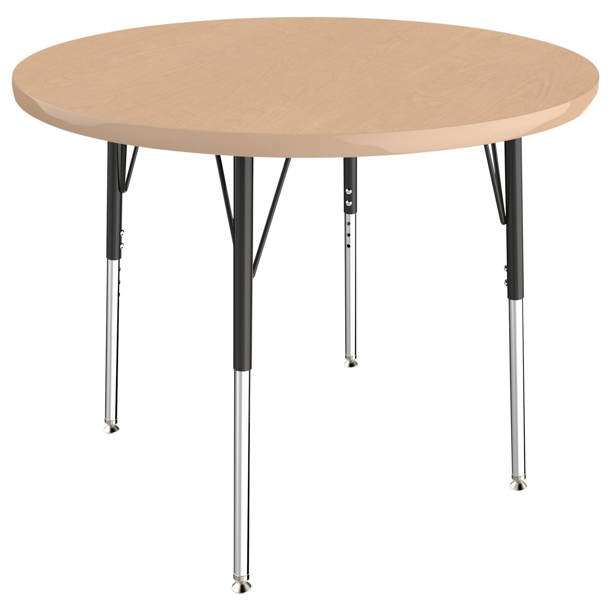 FDP 36" Round T - Molding Activity Table with Adjustable Standard Swivel Glide Legs (FDP - 10039 - XX) - SchoolOutlet