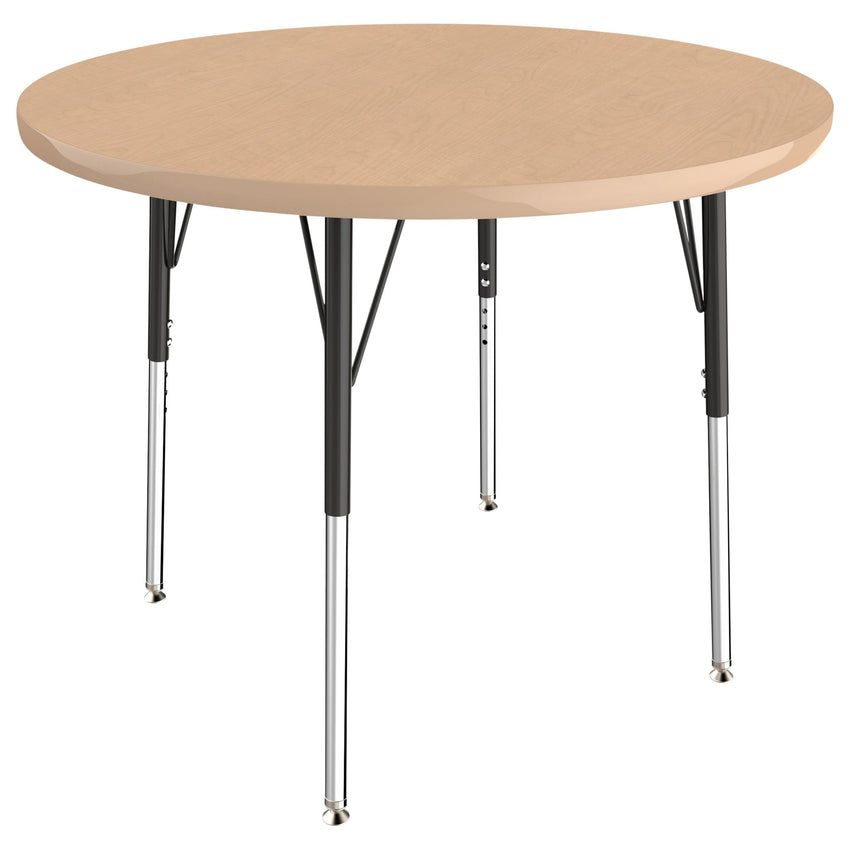 FDP 36" Round T - Molding Activity Table with Adjustable Standard Swivel Glide Legs (FDP - 10039 - XX) - SchoolOutlet