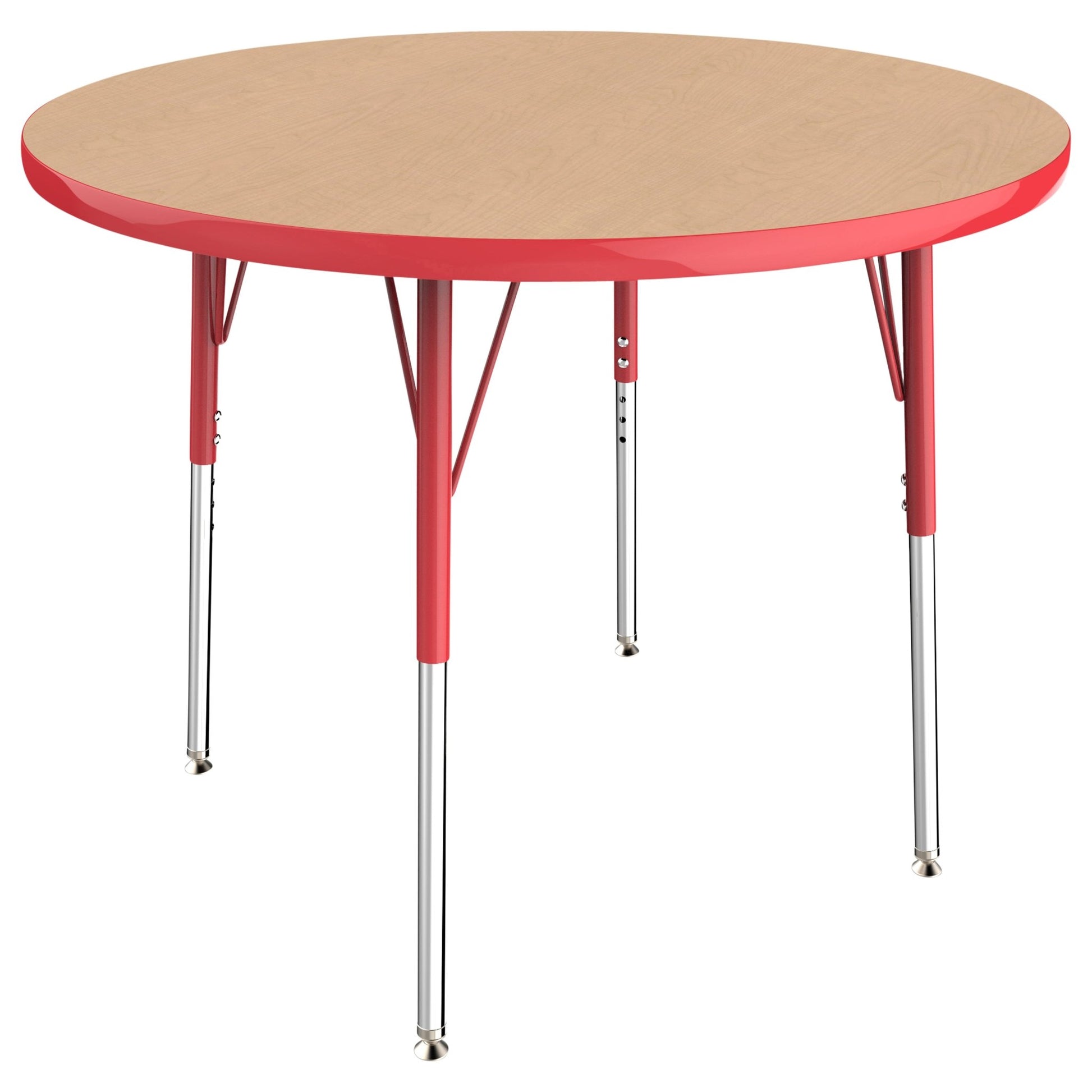 FDP 36" Round T - Molding Activity Table with Adjustable Standard Swivel Glide Legs (FDP - 10039 - XX) - SchoolOutlet