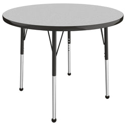 FDP 36" Round T-Molding Activity Table with Adjustable Standard Ball Glide Legs (FDP-10040-XX)