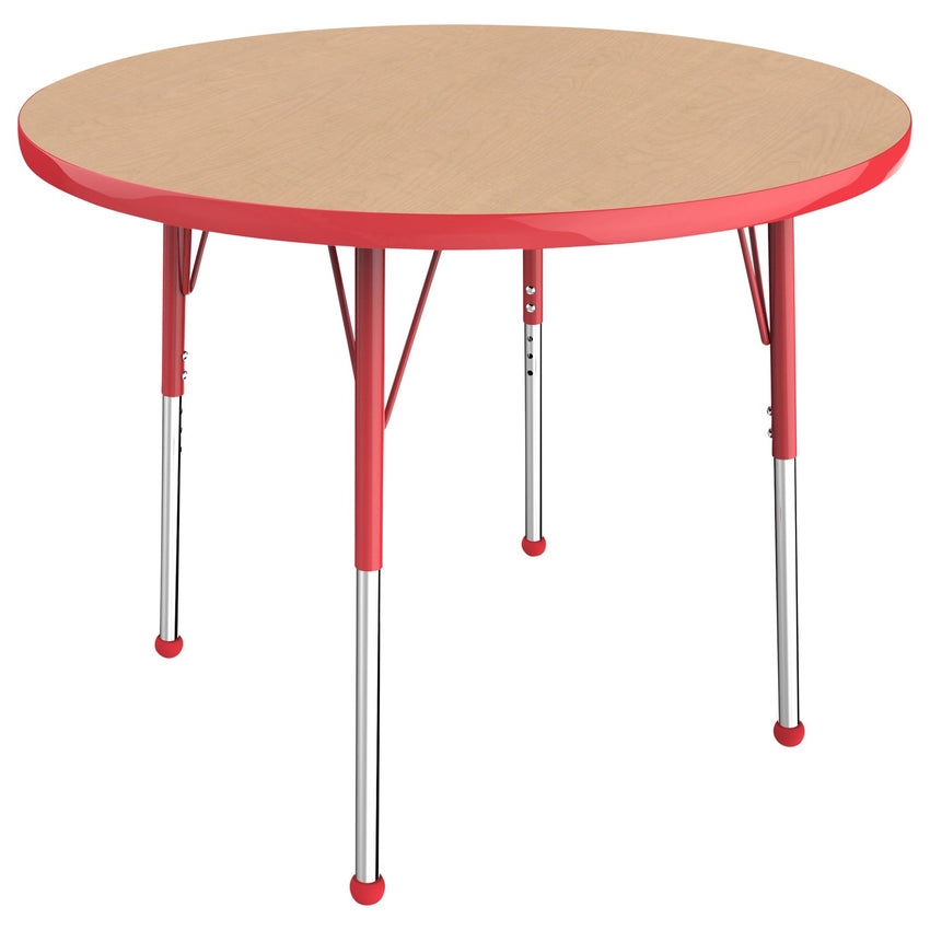 FDP 36" Round T - Molding Activity Table with Adjustable Standard Ball Glide Legs (FDP - 10040 - XX) - SchoolOutlet