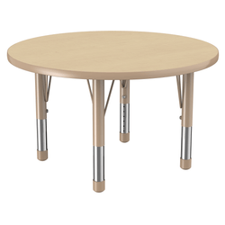 FDP 36" Round T-Molding Activity Table with Adjustable Chunky Legs (FDP-10041-XX)