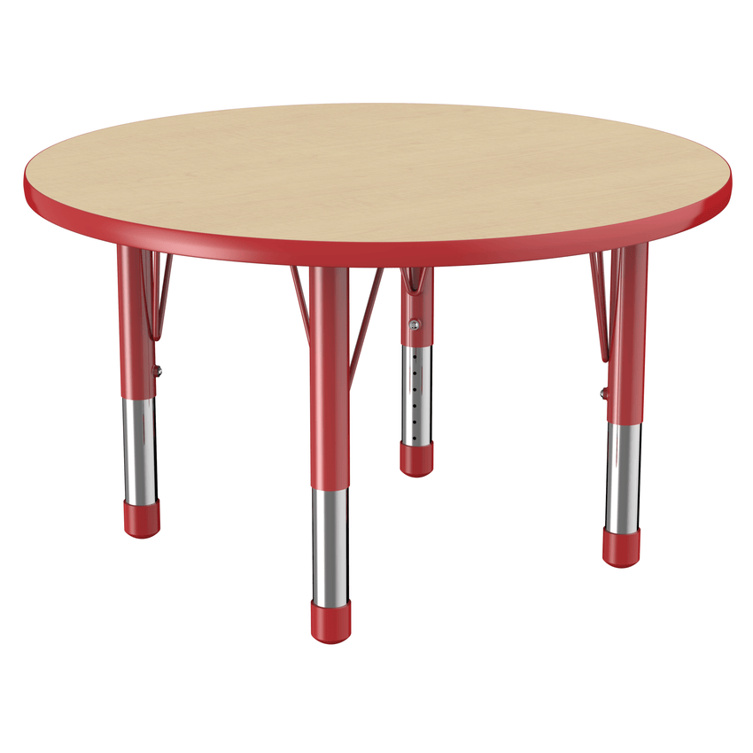 FDP 36" Round T - Molding Activity Table with Adjustable Chunky Legs (FDP - 10041 - XX) - SchoolOutlet