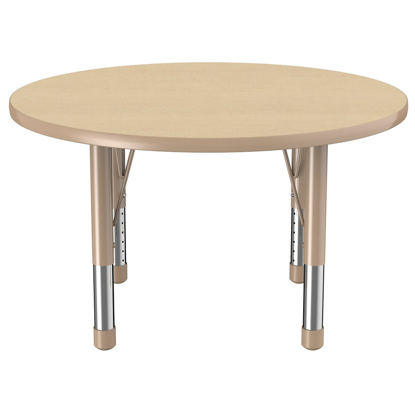 FDP 36" Round T - Molding Activity Table with Adjustable Chunky Legs (FDP - 10041 - XX) - SchoolOutlet