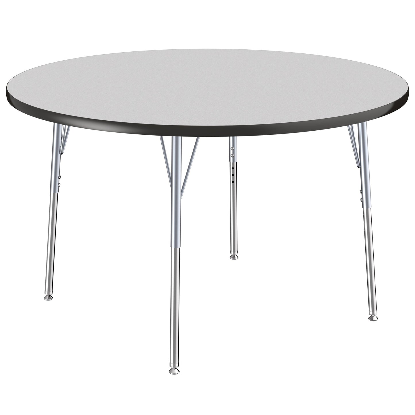 FDP 48" Round T - Molding Activity Table with Adjustable Standard Swivel Glide Legs (FDP - 10043 - XX) - SchoolOutlet