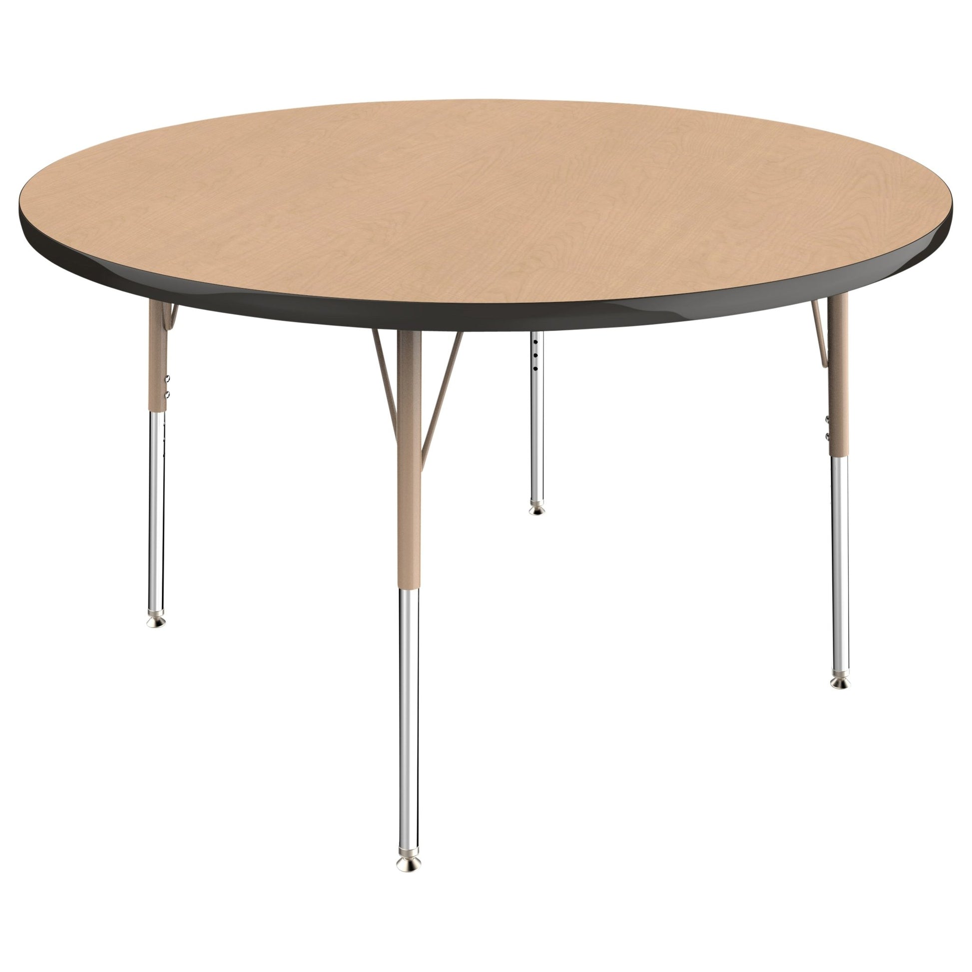 FDP 48" Round T - Molding Activity Table with Adjustable Standard Swivel Glide Legs (FDP - 10043 - XX) - SchoolOutlet