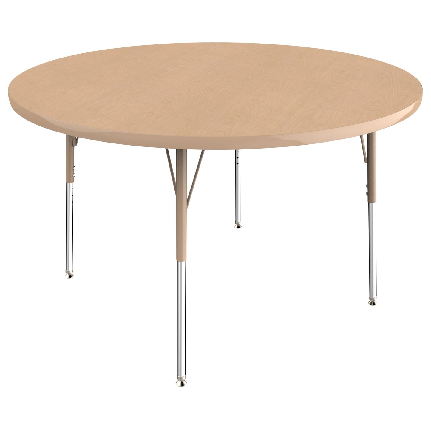 FDP 48" Round T - Molding Activity Table with Adjustable Standard Swivel Glide Legs (FDP - 10043 - XX) - SchoolOutlet