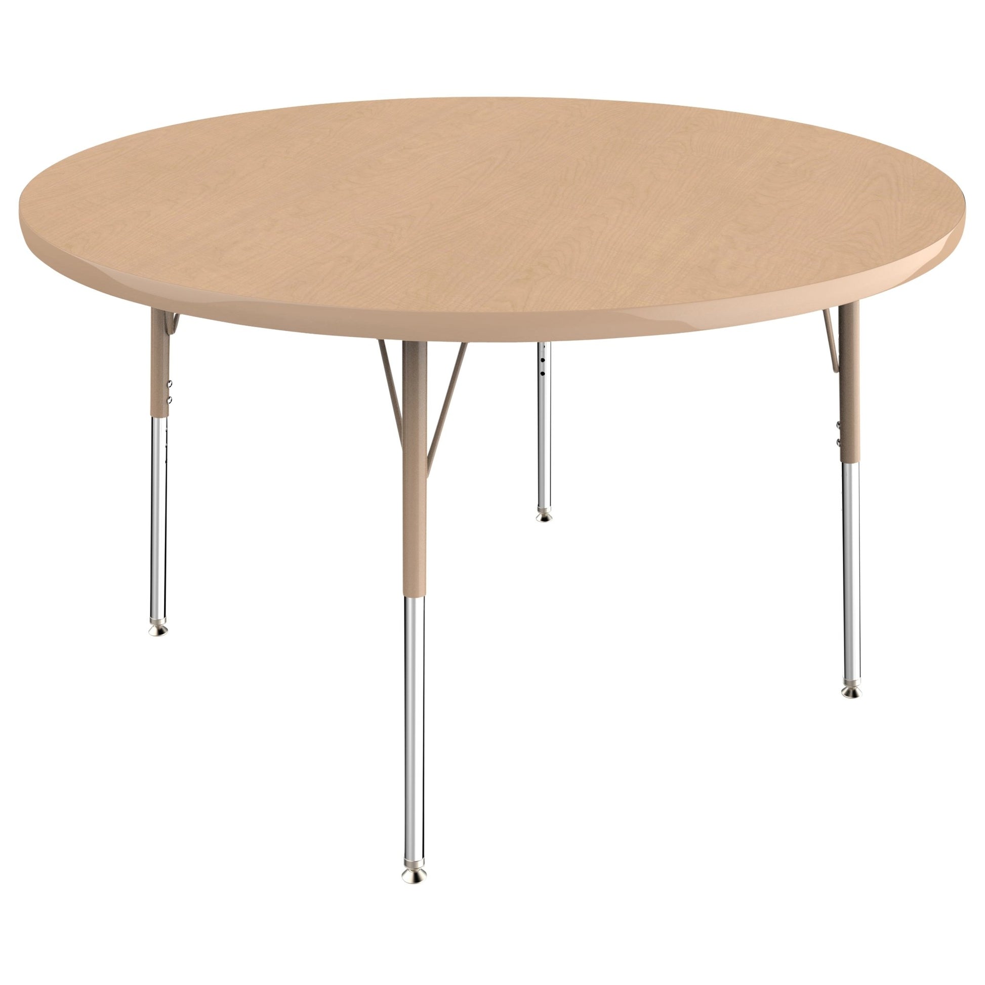 FDP 48" Round T - Molding Activity Table with Adjustable Standard Swivel Glide Legs (FDP - 10043 - XX) - SchoolOutlet