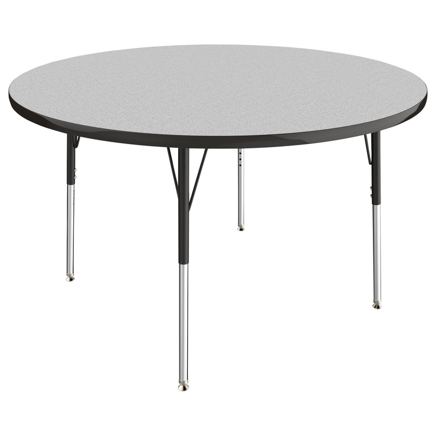 FDP 48" Round T - Molding Activity Table with Adjustable Standard Swivel Glide Legs (FDP - 10043 - XX) - SchoolOutlet