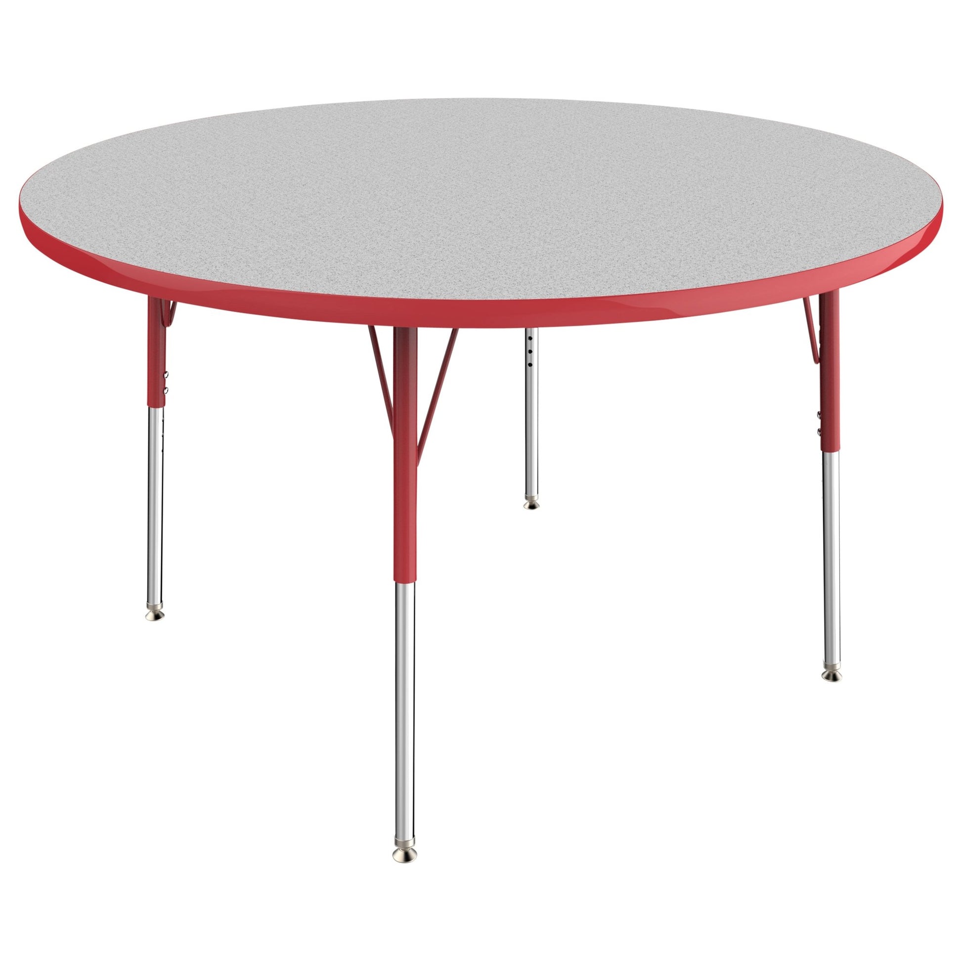 FDP 48" Round T - Molding Activity Table with Adjustable Standard Swivel Glide Legs (FDP - 10043 - XX) - SchoolOutlet