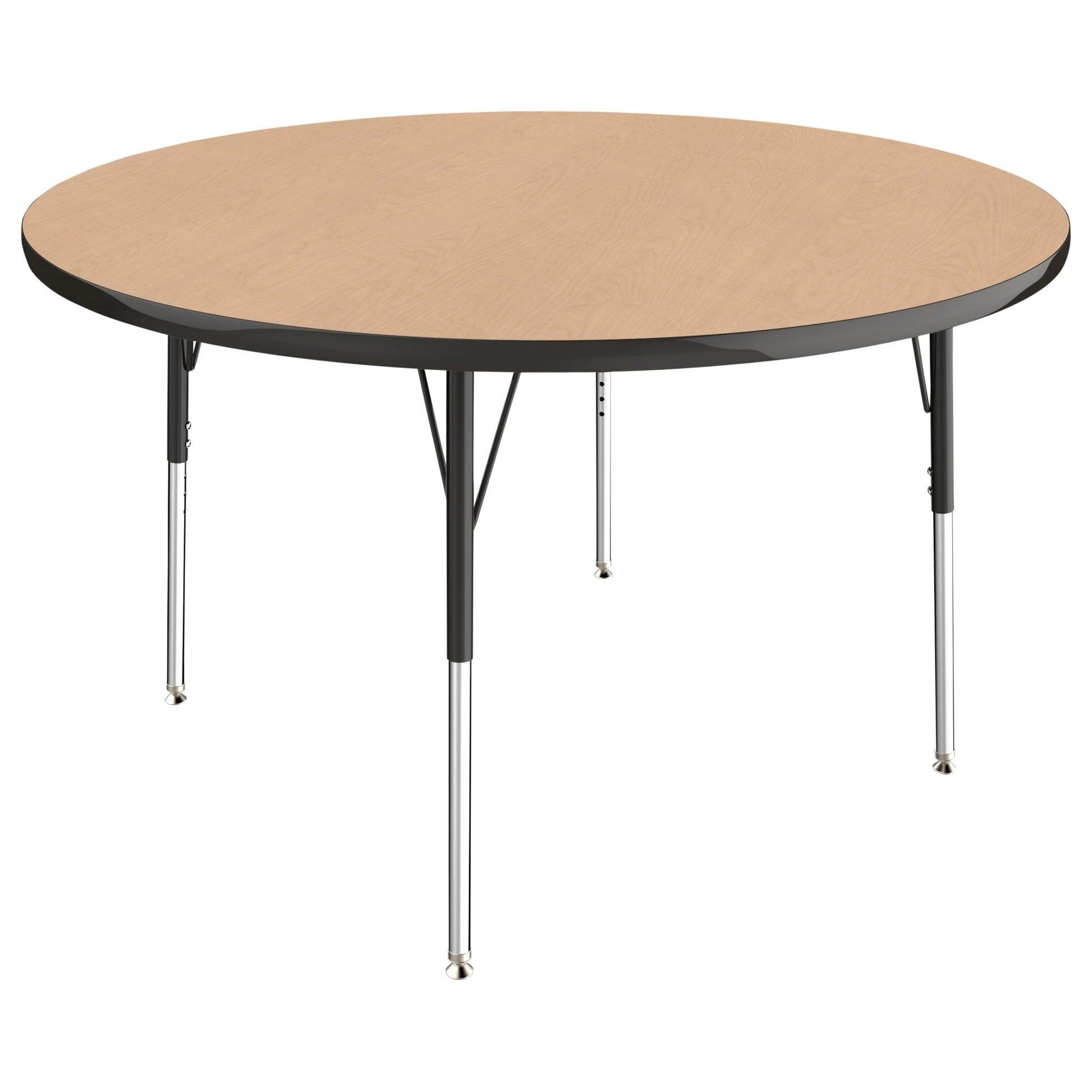 FDP 48" Round T - Molding Activity Table with Adjustable Standard Swivel Glide Legs (FDP - 10043 - XX) - SchoolOutlet