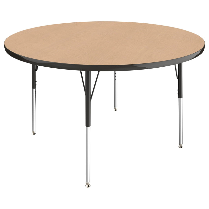 FDP 48" Round T - Molding Activity Table with Adjustable Standard Swivel Glide Legs (FDP - 10043 - XX) - SchoolOutlet