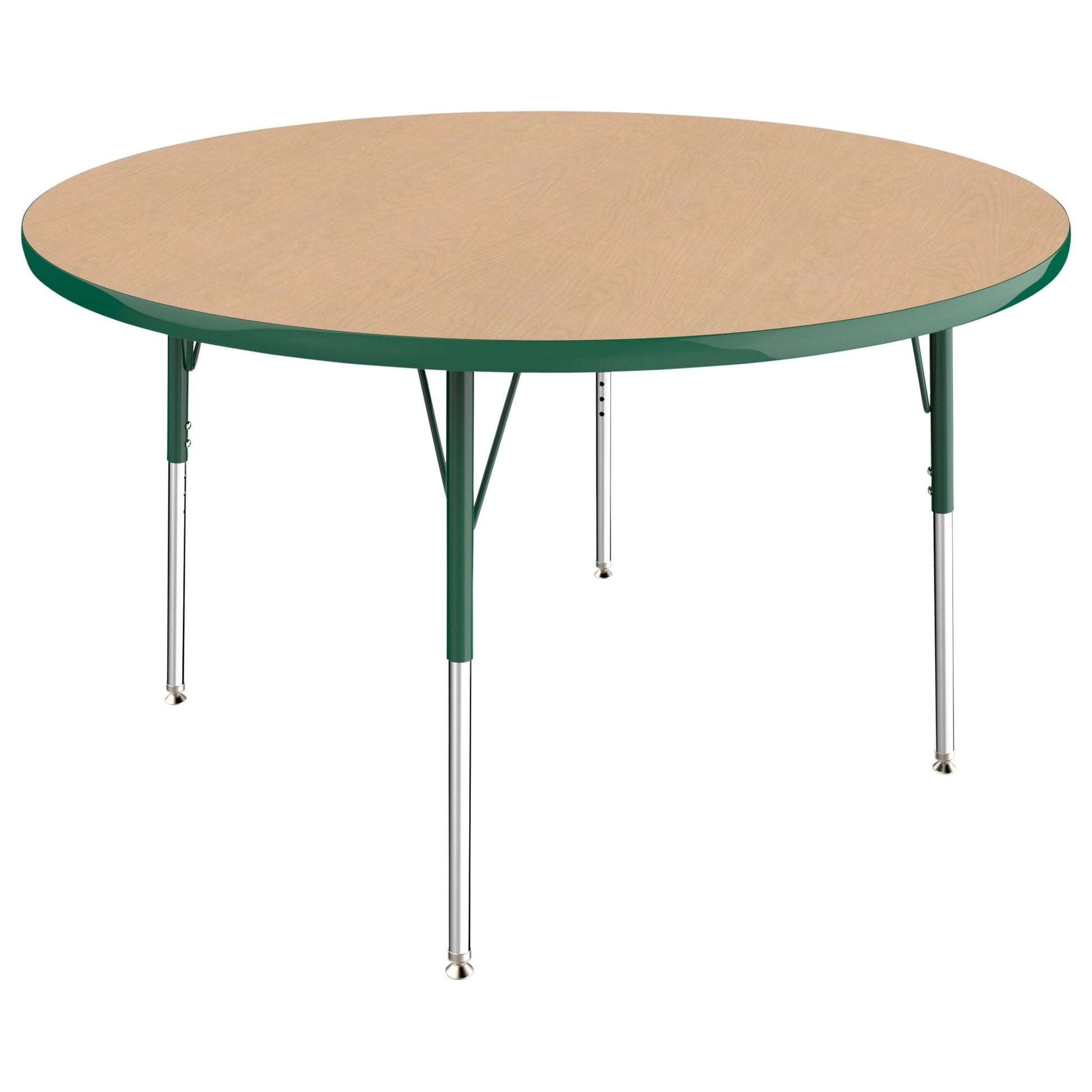 FDP 48" Round T - Molding Activity Table with Adjustable Standard Swivel Glide Legs (FDP - 10043 - XX) - SchoolOutlet