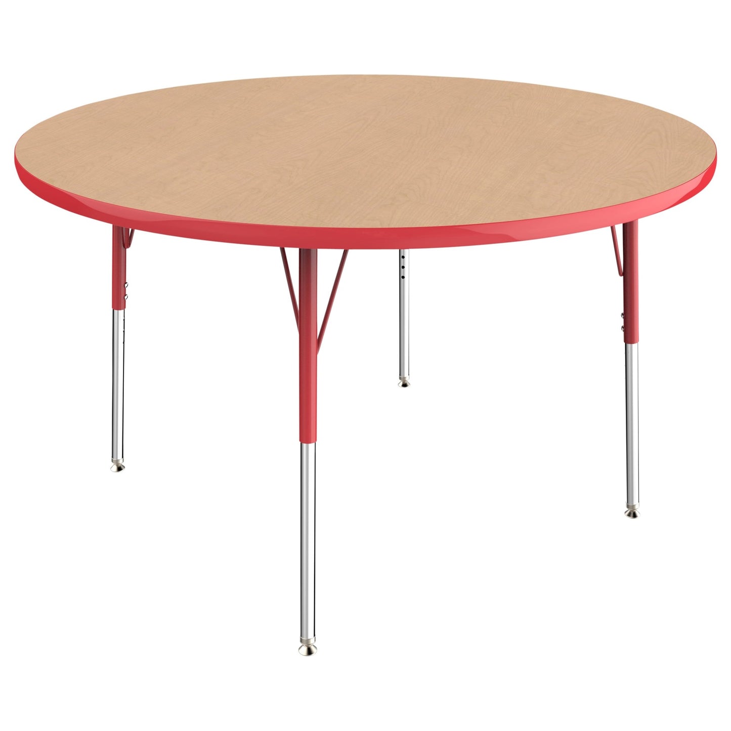 FDP 48" Round T - Molding Activity Table with Adjustable Standard Swivel Glide Legs (FDP - 10043 - XX) - SchoolOutlet