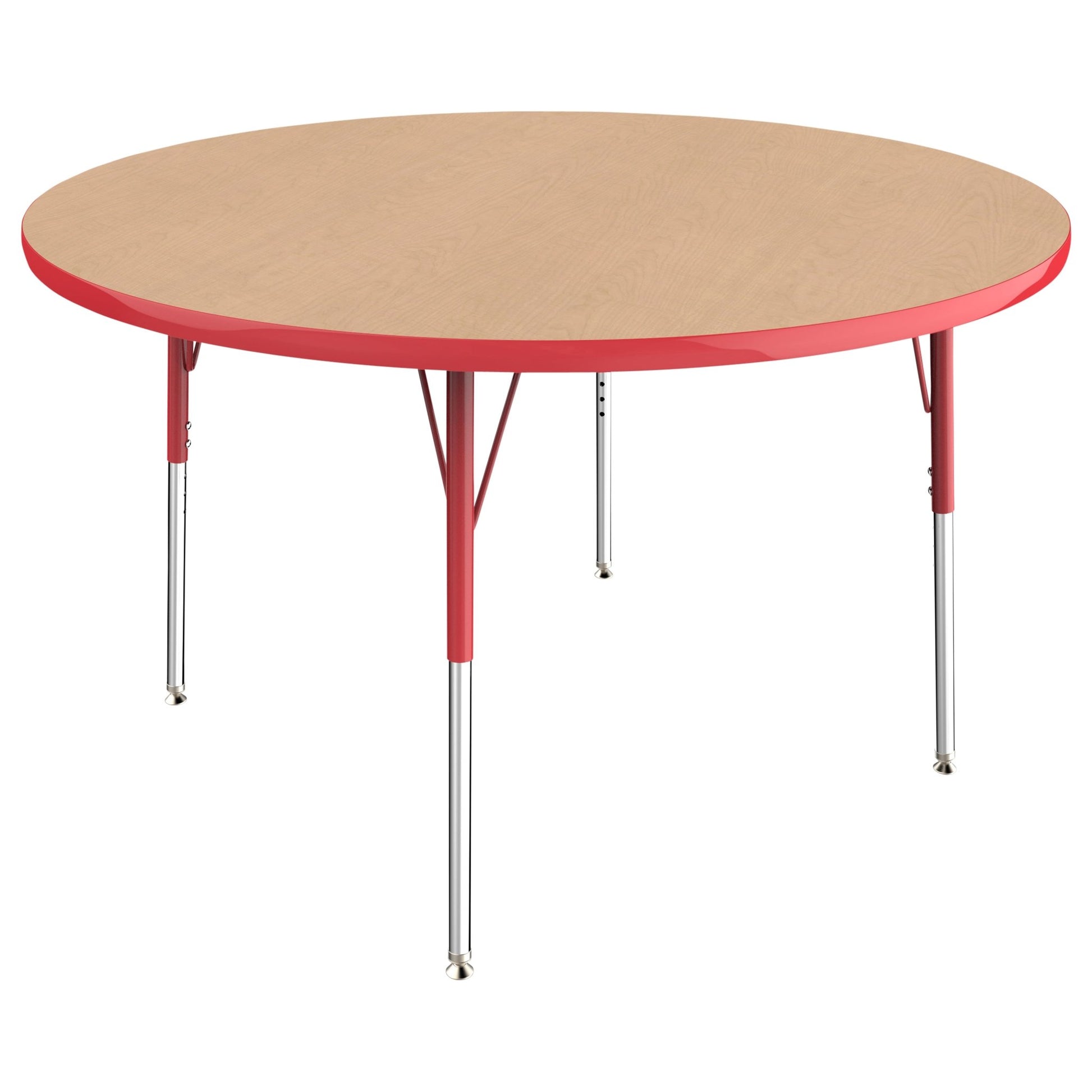 FDP 48" Round T - Molding Activity Table with Adjustable Standard Swivel Glide Legs (FDP - 10043 - XX) - SchoolOutlet