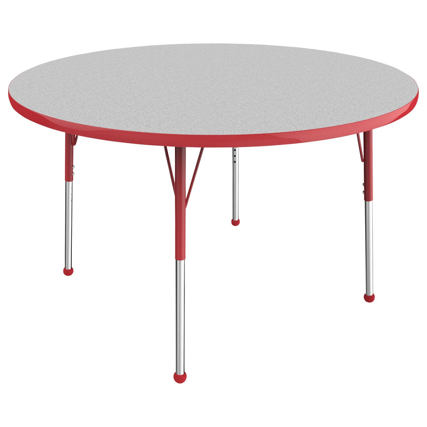 FDP 48" Round T - Molding Activity Table with Adjustable Standard Ball Glide Legs (FDP - 10044 - XX) - SchoolOutlet