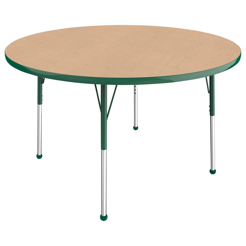 FDP 48" Round T - Molding Activity Table with Adjustable Standard Ball Glide Legs (FDP - 10044 - XX) - SchoolOutlet