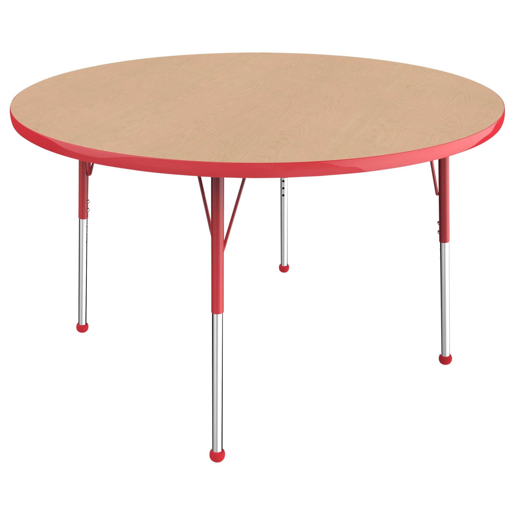 FDP 48" Round T - Molding Activity Table with Adjustable Standard Ball Glide Legs (FDP - 10044 - XX) - SchoolOutlet