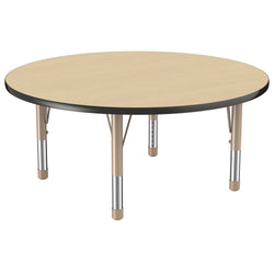 FDP 48" Round T-Molding Activity Table with Adjustable Chunky Legs (FDP-10045-XX)