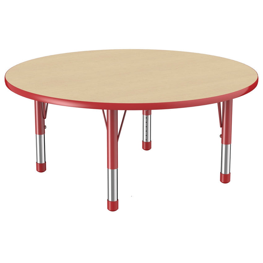 FDP 48" Round T - Molding Activity Table with Adjustable Chunky Legs (FDP - 10045 - XX) - SchoolOutlet