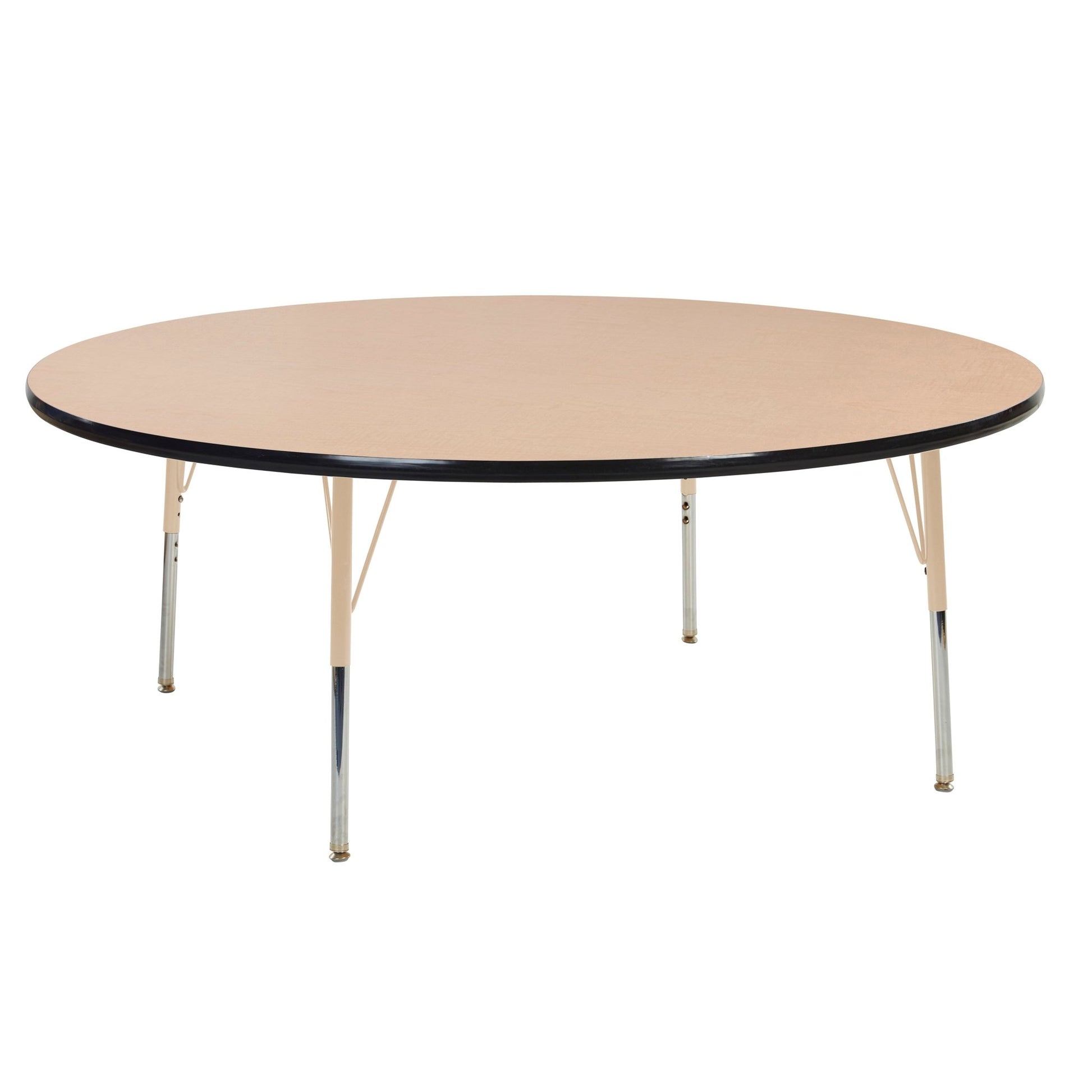 FDP 60" Round T - Molding Activity Table with Adjustable Standard Swivel Glide Legs (FDP - 10047 - XX) - SchoolOutlet