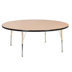 FDP 60" Round T-Molding Activity Table with Adjustable Standard Swivel Glide Legs (FDP-10047-XX)