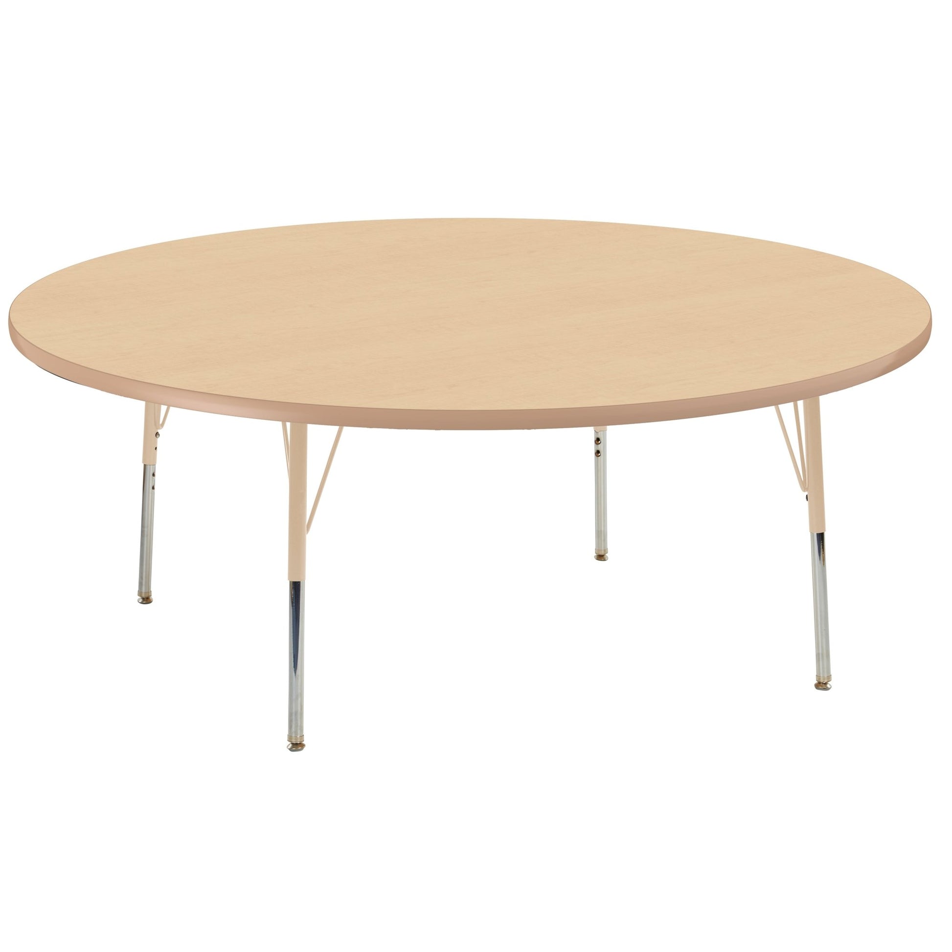 FDP 60" Round T - Molding Activity Table with Adjustable Standard Swivel Glide Legs (FDP - 10047 - XX) - SchoolOutlet