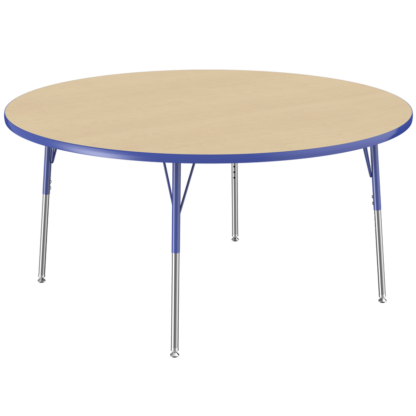 FDP 60" Round T - Molding Activity Table with Adjustable Standard Swivel Glide Legs (FDP - 10047 - XX) - SchoolOutlet