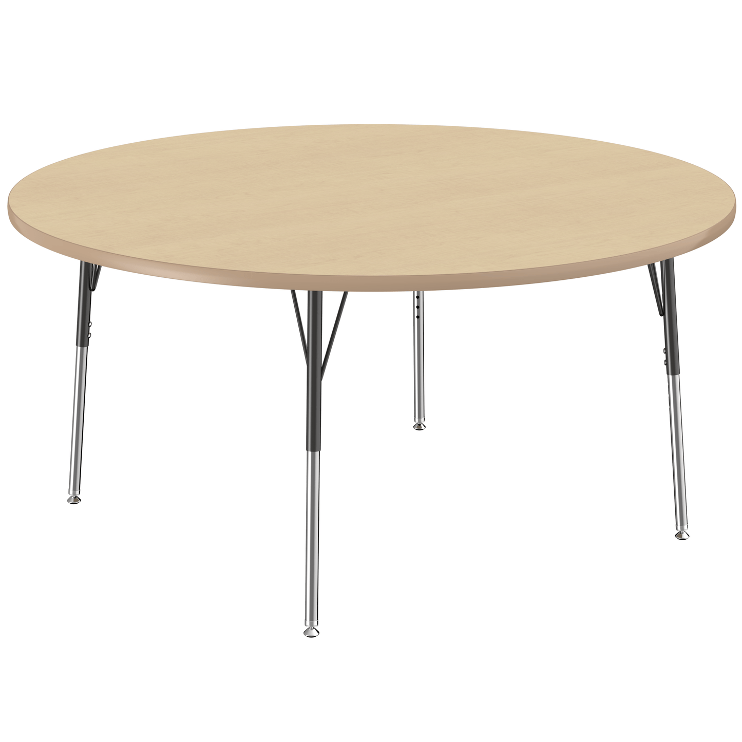 FDP 60" Round T - Molding Activity Table with Adjustable Standard Swivel Glide Legs (FDP - 10047 - XX) - SchoolOutlet