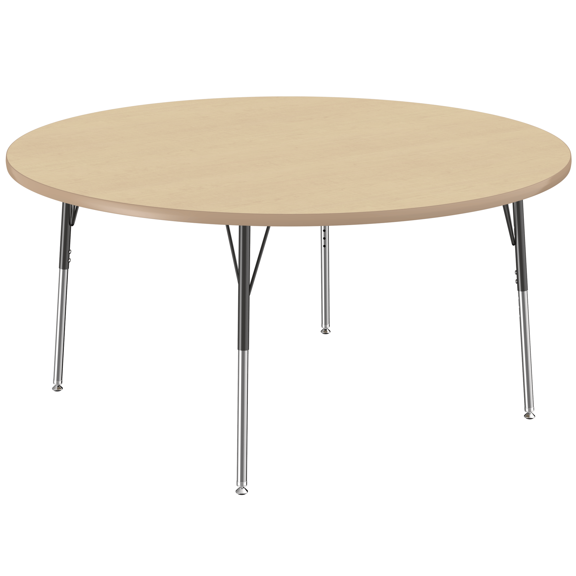 FDP 60" Round T - Molding Activity Table with Adjustable Standard Swivel Glide Legs (FDP - 10047 - XX) - SchoolOutlet