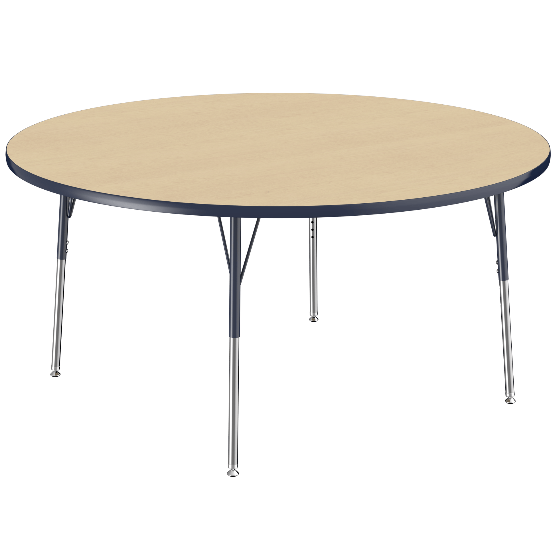 FDP 60" Round T - Molding Activity Table with Adjustable Standard Swivel Glide Legs (FDP - 10047 - XX) - SchoolOutlet