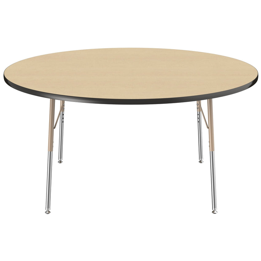 FDP 60" Round T - Molding Activity Table with Adjustable Standard Swivel Glide Legs (FDP - 10047 - XX) - SchoolOutlet