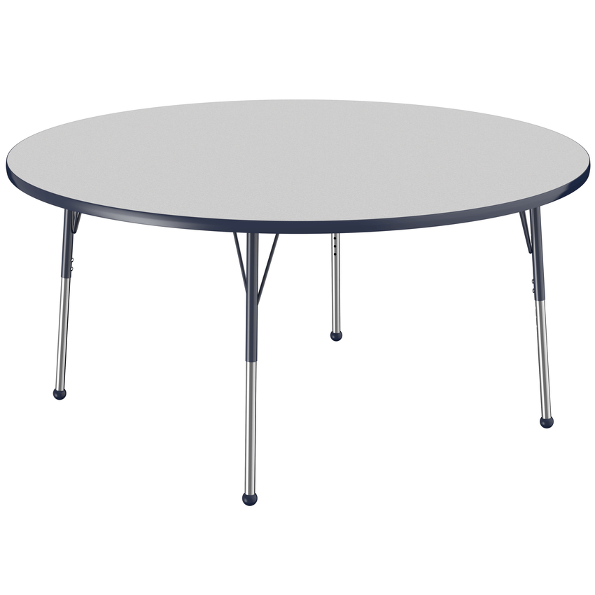 FDP 60" Round T - Molding Activity Table with Adjustable Standard Ball Glide Legs (FDP - 10048 - XX) - SchoolOutlet