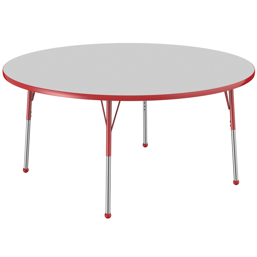 FDP 60" Round T - Molding Activity Table with Adjustable Standard Ball Glide Legs (FDP - 10048 - XX) - SchoolOutlet