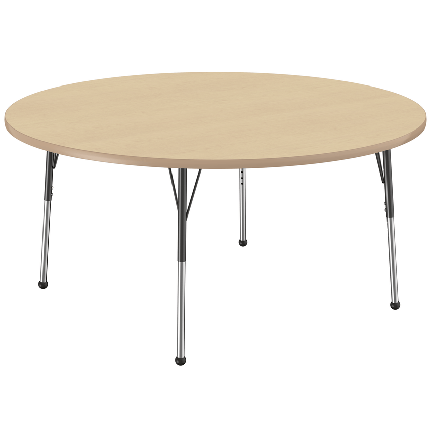 FDP 60" Round T - Molding Activity Table with Adjustable Standard Ball Glide Legs (FDP - 10048 - XX) - SchoolOutlet