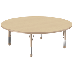 FDP 60" Round T-Molding Activity Table with Adjustable Chunky Legs (FDP-10049-XX)