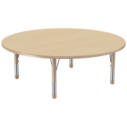 FDP 60" Round T-Molding Activity Table with Adjustable Chunky Legs (FDP-10049-XX)