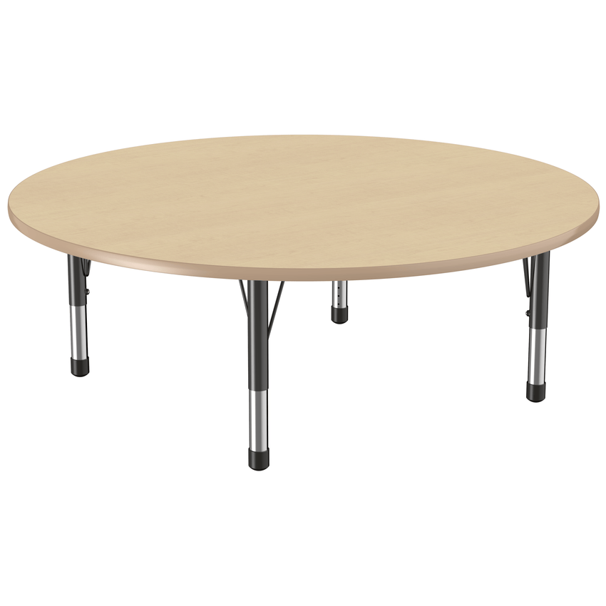 FDP 60" Round T - Molding Activity Table with Adjustable Chunky Legs (FDP - 10049 - XX) - SchoolOutlet