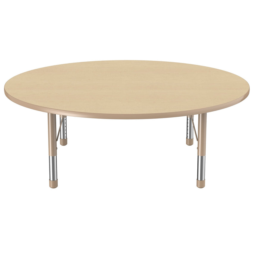 FDP 60" Round T - Molding Activity Table with Adjustable Chunky Legs (FDP - 10049 - XX) - SchoolOutlet