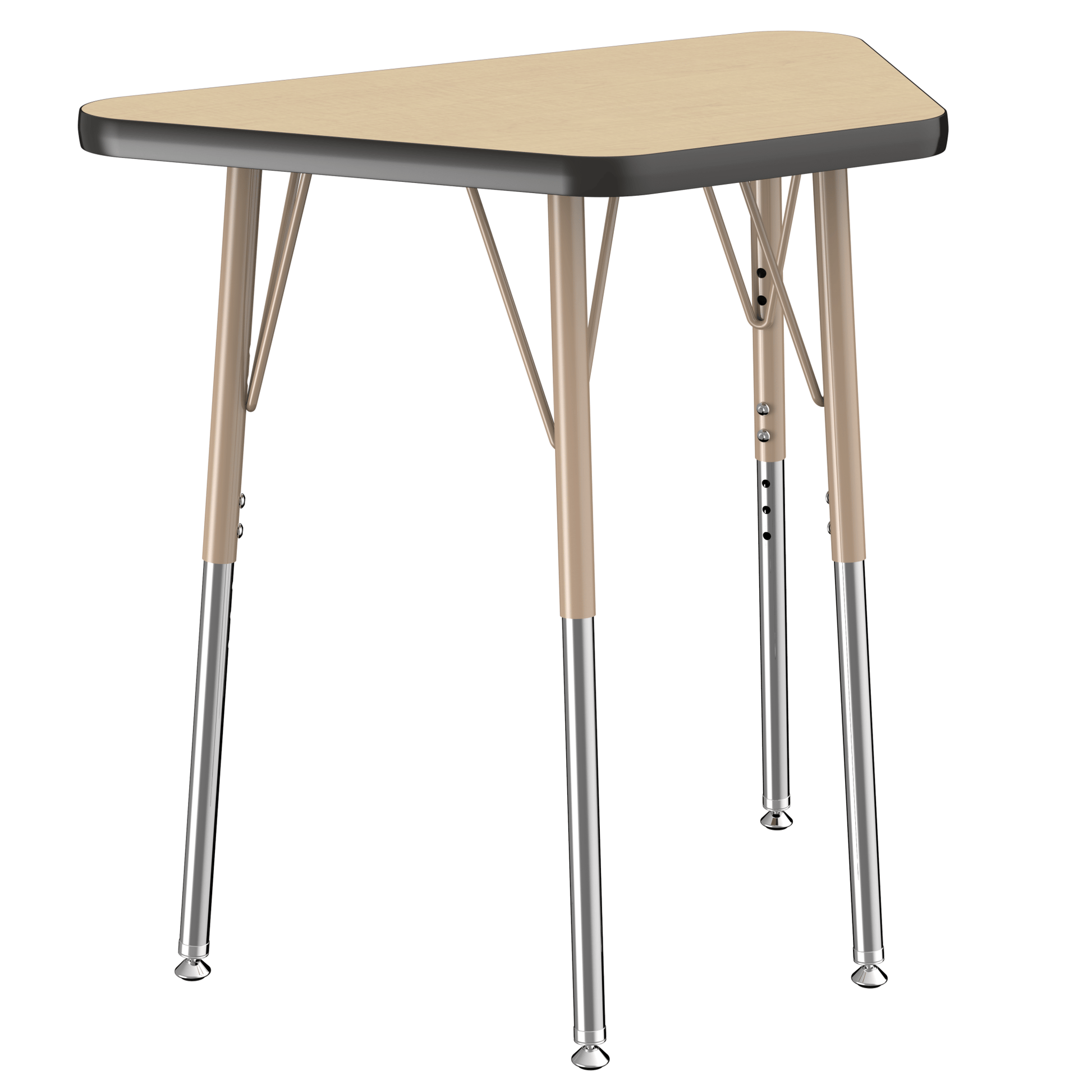 FDP 18" x 30" Trapezoid T - Molding Activity Table with Adjustable Standard Swivel Glide Legs (FDP - 10063 - XX) - SchoolOutlet