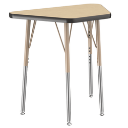 FDP 18" x 30" Trapezoid T-Molding Activity Table with Adjustable Standard Swivel Glide Legs (FDP-10063-XX)