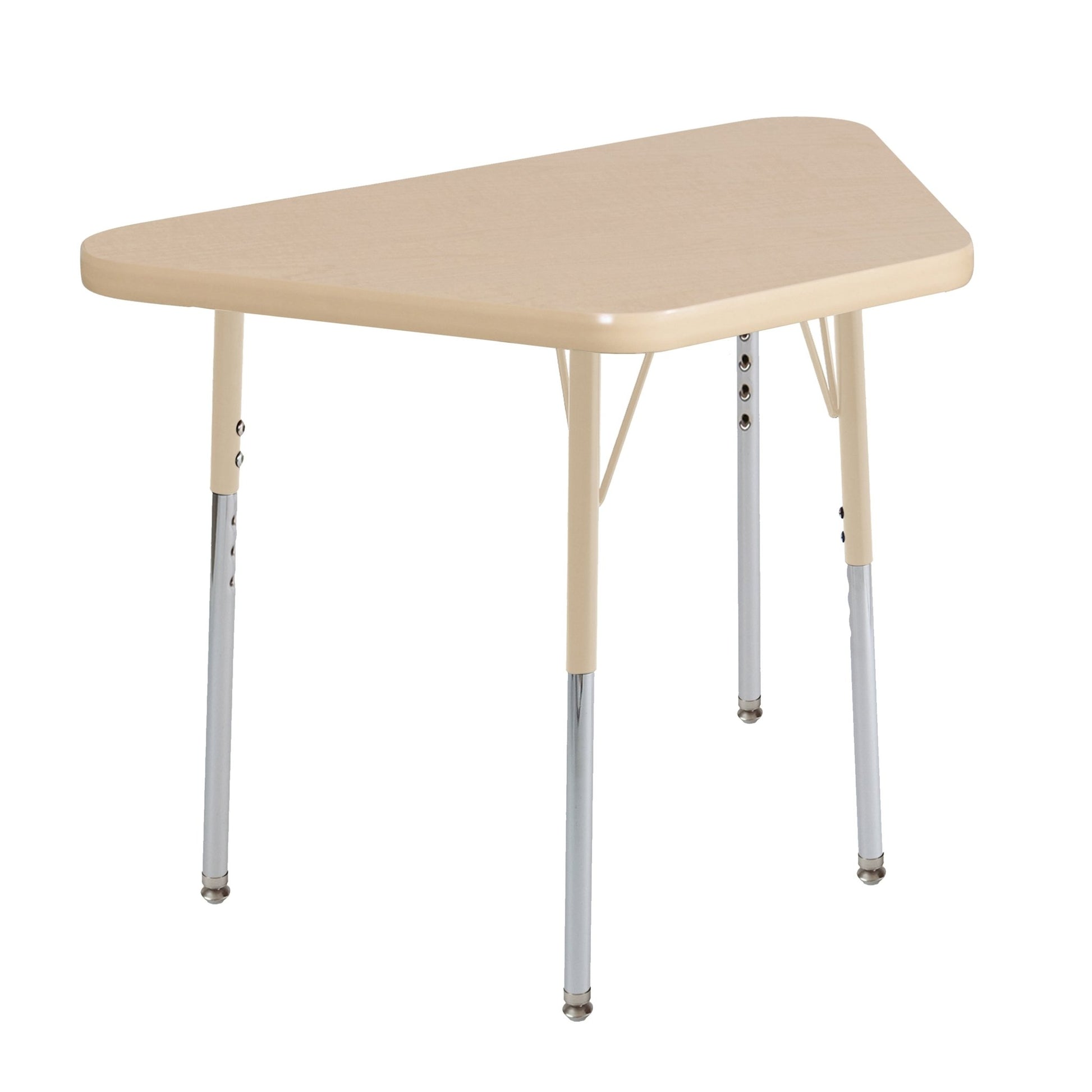 FDP 18" x 30" Trapezoid T - Molding Activity Table with Adjustable Standard Swivel Glide Legs (FDP - 10063 - XX) - SchoolOutlet