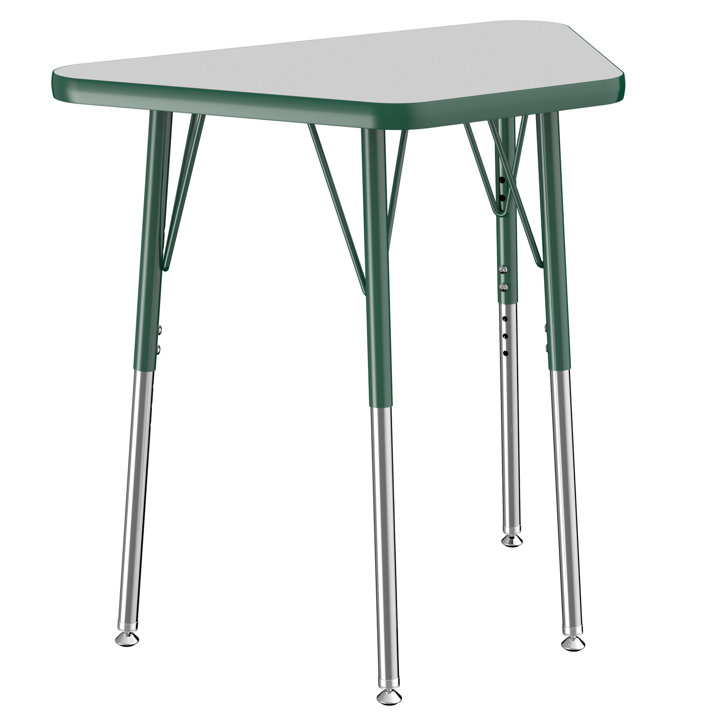 FDP 18" x 30" Trapezoid T - Molding Activity Table with Adjustable Standard Swivel Glide Legs (FDP - 10063 - XX) - SchoolOutlet