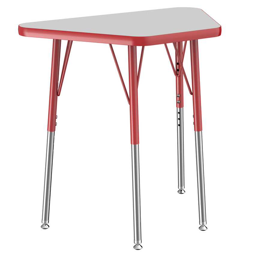 FDP 18" x 30" Trapezoid T - Molding Activity Table with Adjustable Standard Swivel Glide Legs (FDP - 10063 - XX) - SchoolOutlet