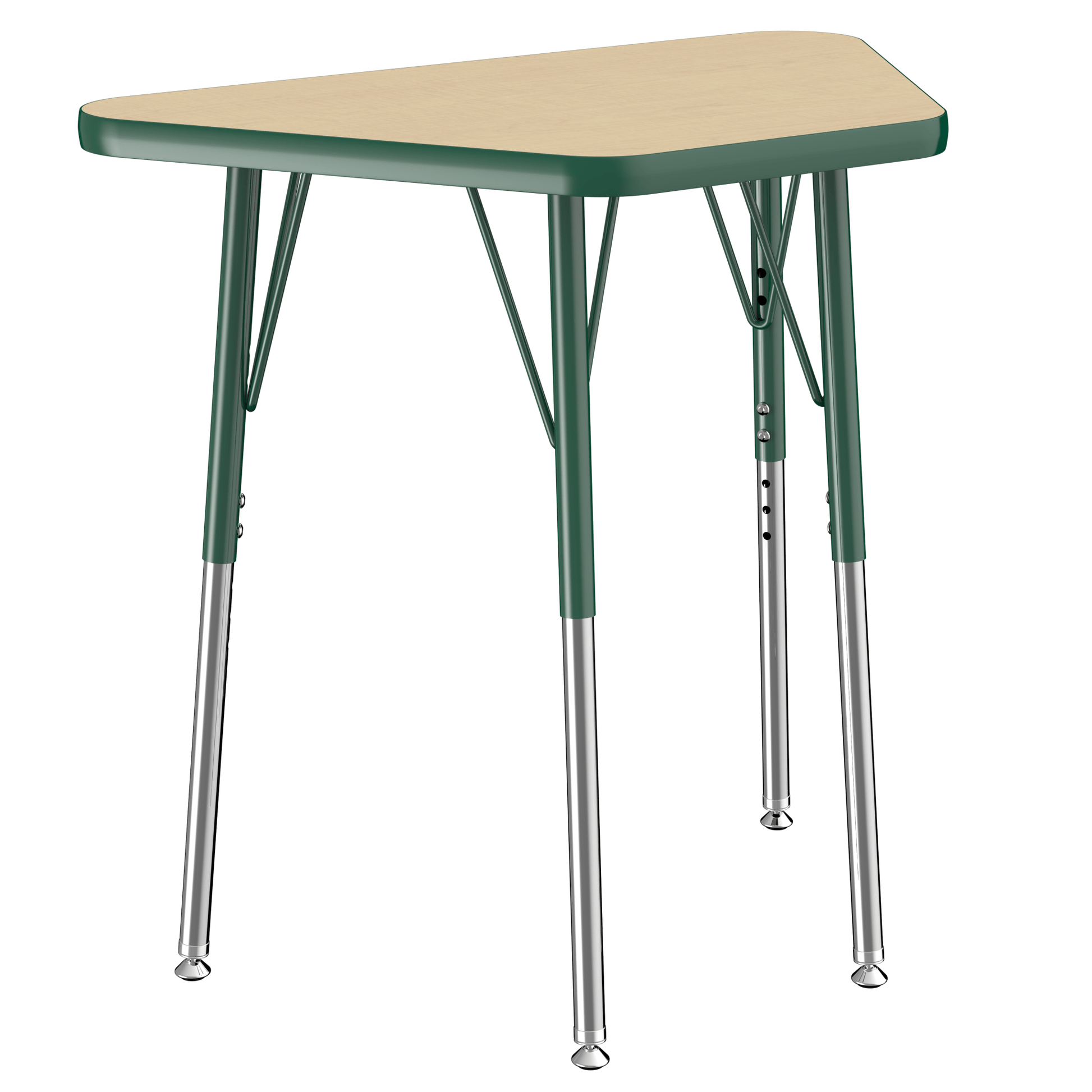 FDP 18" x 30" Trapezoid T - Molding Activity Table with Adjustable Standard Swivel Glide Legs (FDP - 10063 - XX) - SchoolOutlet