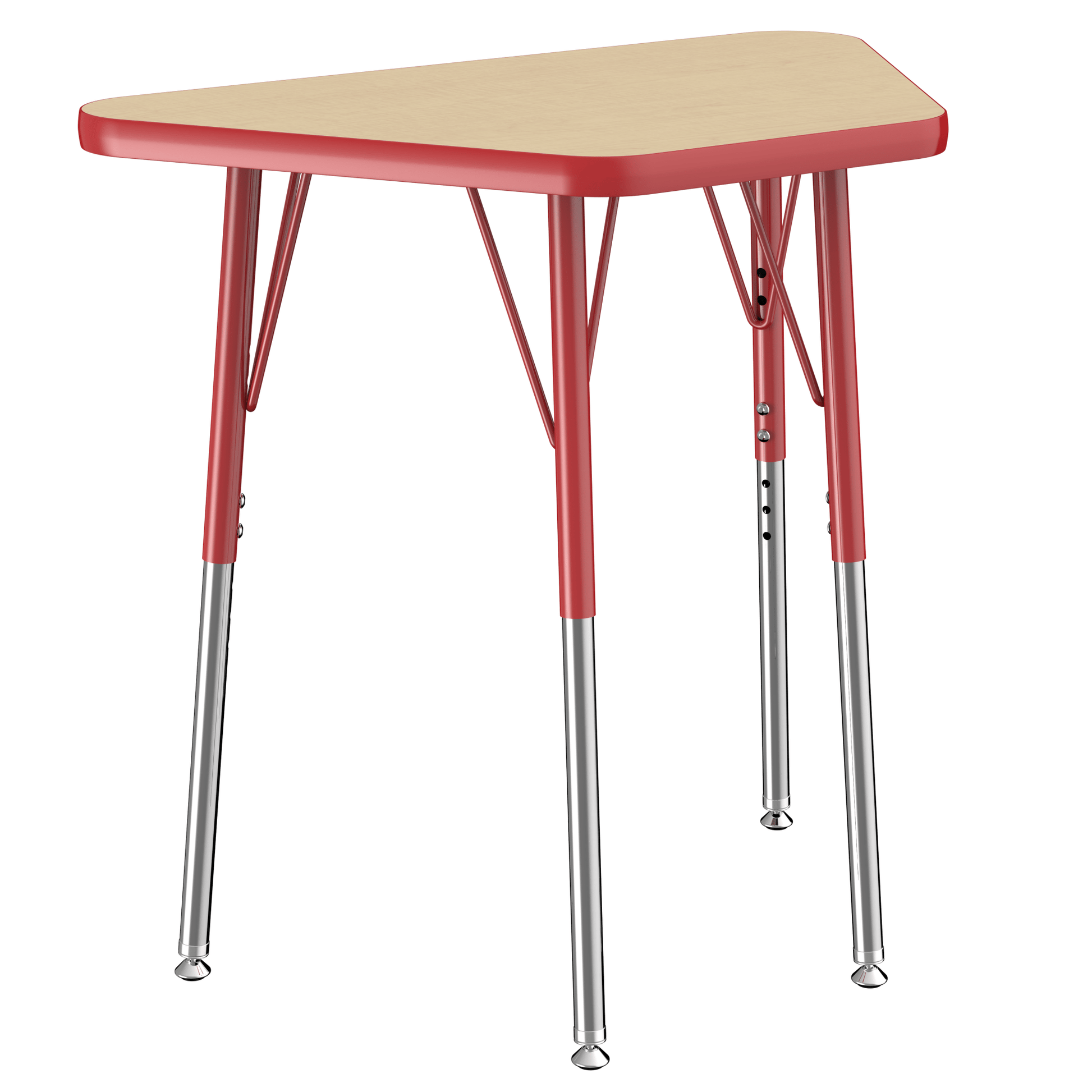 FDP 18" x 30" Trapezoid T - Molding Activity Table with Adjustable Standard Swivel Glide Legs (FDP - 10063 - XX) - SchoolOutlet