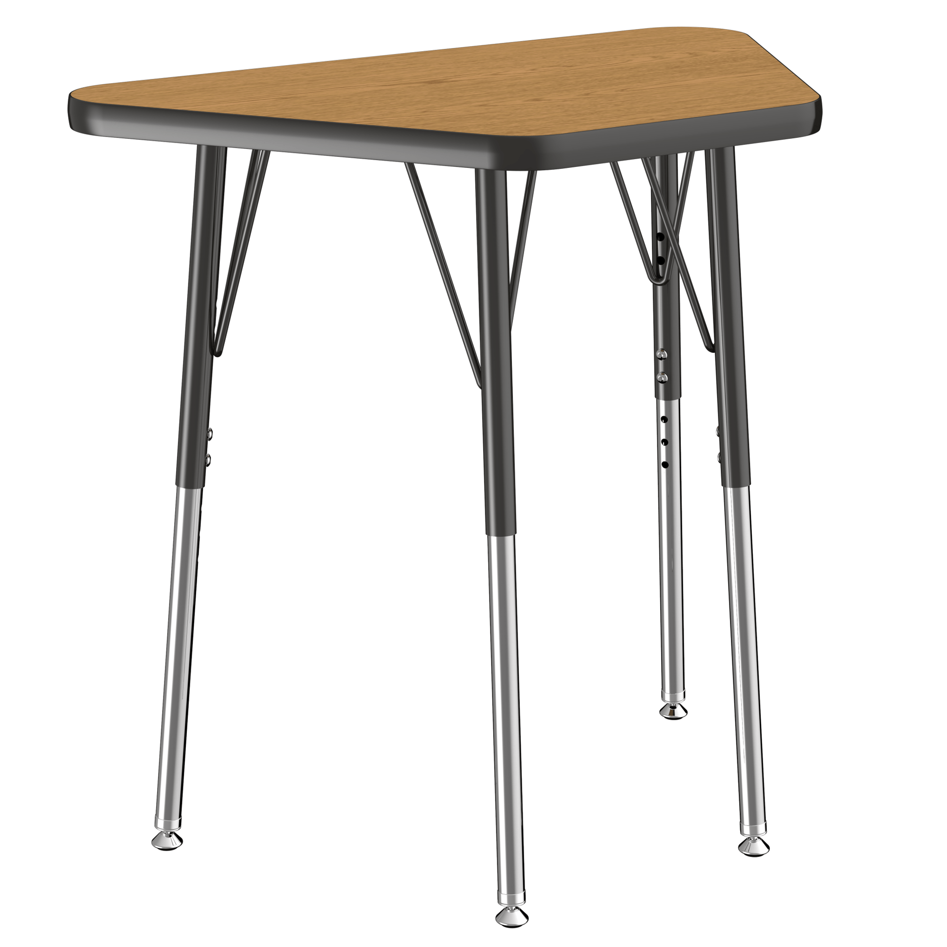 FDP 18" x 30" Trapezoid T - Molding Activity Table with Adjustable Standard Swivel Glide Legs (FDP - 10063 - XX) - SchoolOutlet