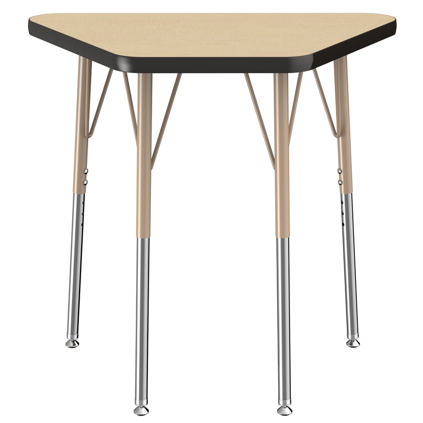 FDP 18" x 30" Trapezoid T - Molding Activity Table with Adjustable Standard Swivel Glide Legs (FDP - 10063 - XX) - SchoolOutlet